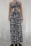Green Sexy Print Patchwork With Bow Strapless Sleeveless Two Pieces