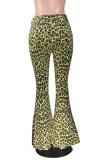 Beige Zipper Fly Sleeveless Mid Old Zippered washing camouflage Boot Cut Pants