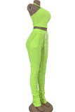 Black Active Solid pencil Sleeveless Two Pieces