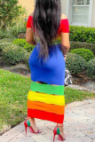 Zebra Sexy Patchwork Hollowed Out Backless Off the Shoulder Short Sleeve Dress