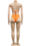 Leopard Print Sexy Print Patchwork Frenulum Swimwears Three pieces