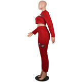 Red Two-piece suit
