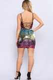 Black Sexy Spaghetti Strap Sleeveless Slip Step Skirt skirt Colouring Bloom