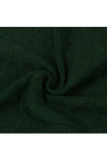 Green Wool Europe and America Solid Two Piece Suits pencil Long Sleeve Two-Piece Short Set