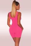 White Fashion Sexy Solid Sleeveless Slip 