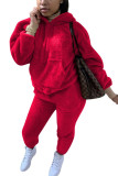 Coffee Fashion Sexy Adult Solid Patchwork Hooded Collar Long Sleeve Regular Sleeve Regular Two Pieces
