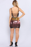 Black Sexy Spaghetti Strap Sleeveless Slip Step Skirt skirt Colouring Bloom