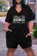 Black Fashion Casual Letter Print Basic V Neck Regular Romper