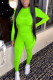 Fluorescent green Fashion Casual adult Ma'am Print Two Piece Suits pencil Long Sleeve Two Pieces