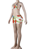 Leopard Print Sexy Print Patchwork Frenulum Swimwears
