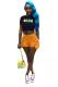 Orange Denim Button Fly Zipper Fly Mid Solid Straight shorts Shorts