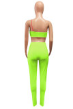 Pink Fashion adult Street Patchwork Solid Two Piece Suits Skinny Sleeveless Two Pieces
