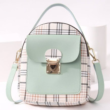 Green Fashion Casual Patchwork Zipper Backpack