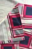 multicolor Notched Print bow-knot Slim fit Patchwork Button Stringy selvedge Print Long Sleeve Suit jac