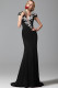 Black Sexy Cap Sleeve Short Sleeves V Neck Step Skirt Floor-Length Solid Print