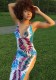 As Show Sexy & Club V-Neck Sleeveless Step skirt Long Print Dresses