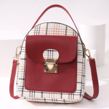 Black Fashion Casual Patchwork Zipper Backpack