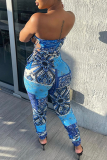 Purplish Red Sexy Solid Bandage Hollowed Out Strapless Regular Jumpsuits