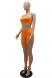 Blue Fashion Sexy Suspender Top And Shorts Two-piece Set