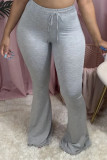 Pink Casual Solid Skinny Bottoms
