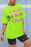 Black Fashion Casual adult Black Green Pink Cap Sleeve Short Sleeves O neck Step Skirt Mini Print Patchwork Character Dresses
