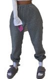Black Elastic Fly Mid Solid Harlan pants Pants Bottoms