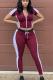 Wine Red Sexy Fashion Patchwork Print pencil