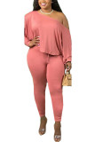 Black Milk Silk Fashion Active adult Ma'am Solid Two Piece Suits pencil Long Sleeve Two Pieces