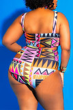 Print Sexy Plus Size Printing Swimsuit