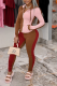 Deep Coffee Casual Solid Patchwork Hooded Collar Long Sleeve Two Pieces