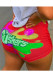 Red Fashion Sexy adult Ma'am Print Pattern Plus Size