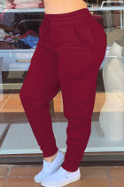 Wine Red Street Solid Frenulum Bottoms