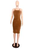 Black adult Casual Fashion Two Piece Suits Solid A-line skirt Long Sleeve Two-Piece Dress