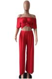 Black Casual Fashion asymmetrical Bandage Solid crop top Straight Loose