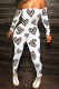 Yellow Sexy Print Strapless Regular Jumpsuits