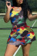 Camouflage Fashion Sportswear Print Basic U Neck Sleeveless Regular Romper