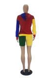 Multicolor Casual Solid Patchwork Long Sleeve Two Pieces