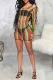 Pink Sexy Striped Mesh Swimwears Cover Up
