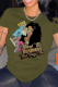 Grass Green Casual Print Patchwork O Neck T-Shirts