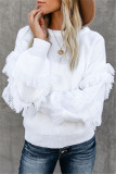 Black Fashion Casual Tassel Long Sleeve Sweater