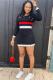 Black Casual Cap Sleeve Long Sleeves O neck Step Skirt skirt Solid Long Sleeve Dresses