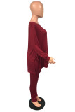 Grey Sportswear Striped O Neck Plus Size 