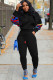 Black Casual Camouflage Print Two Piece Suits Patchwork pencil Long Sleeve