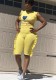 Yellow Patchwork Fashion sexy Jumpsuits & Rompers