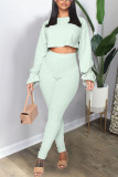 Coffee Casual Party Pit Article Fabrics Solid Bandage O Neck Long Sleeve Flare Sleeve Regular Two Pieces