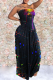 Black Sexy Print Patchwork Strapless Printed Dress Dresses