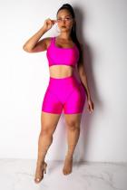 rose red Sexy Patchwork backless Solid pencil Sleeveless