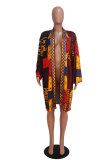 Multi-color cardigan Print Print Long Sleeve 