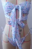 Colour Sexy Print Patchwork Swimwears