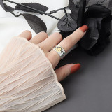 Silver Fashion Smiley Ring Jewelry